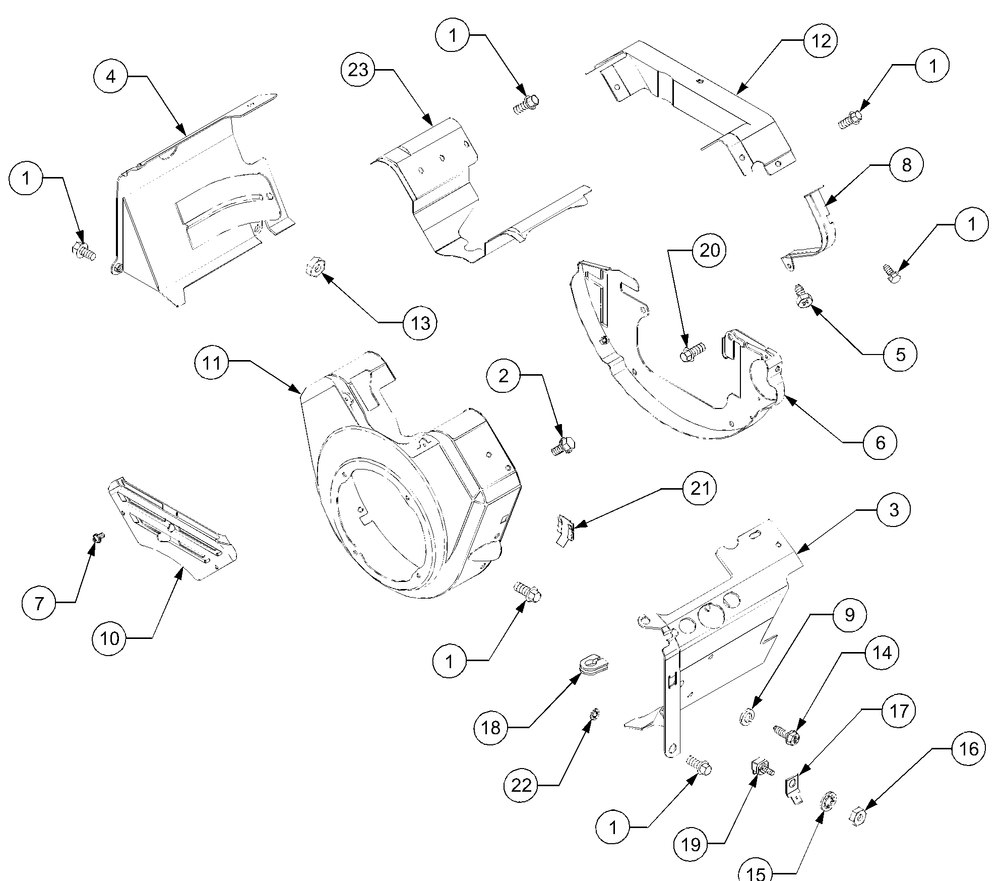 Blower Housing Diagram and Parts List for LT2180 13A254G710-13A254G712 Cub Cadet Lawn Tractor